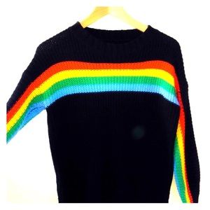 Rainbow Knit Sweater